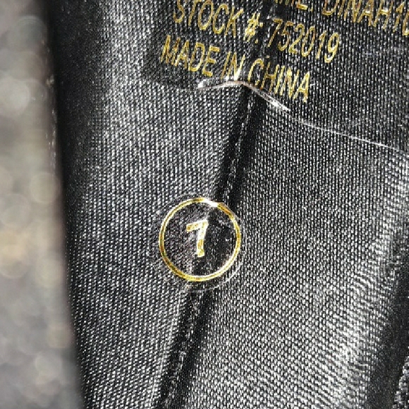 **SOLD** Wild Rose Black Mesh High Heels with Rhinestones - Picture 7 of 8